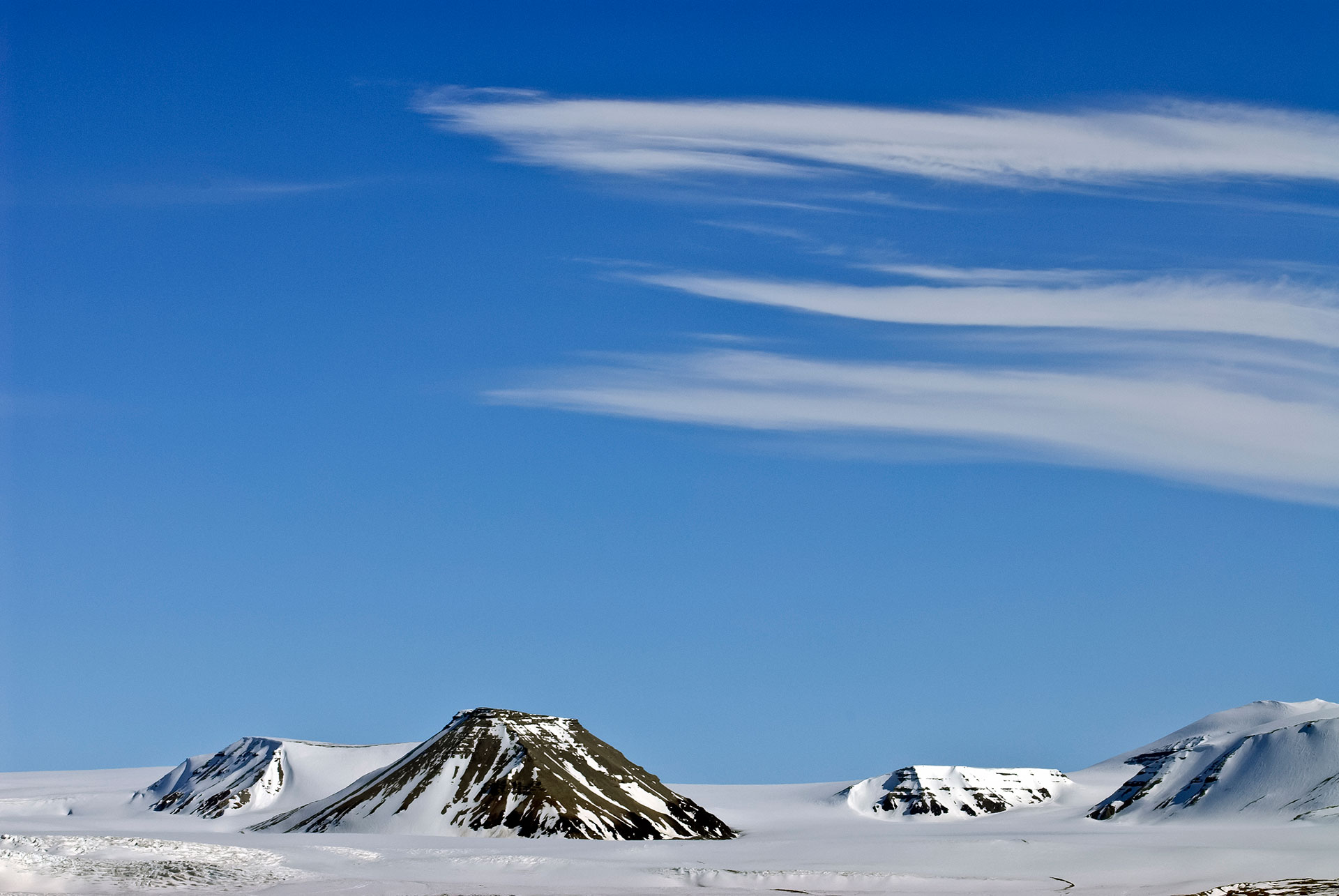 Norwegen ein sonniger Tag auf Spitzbergen